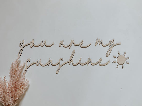 You Are My Sunshine Wall Decal - Nursery Decor Handmade Gift