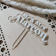 Modern Acrylic Cake Topper | Wedding Cake Topper | Acrylic Cake Topper | Boho Cake Topper | Retro | Minimalist | Wedding | Cake Decor | Cake