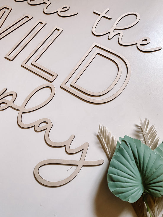 Where the wild ones play | Playroom Decor | Nursery Decor | Word Signs | Kids Decor | Wild Things Play | Wild Things Sign | Boys Room | Wild