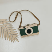 Montessori Wooden Toy Camera  Personalized Pretend Play with Acrylic Details | Laser Cut Birch Camera with Strap & Viewfinder | Custom Gift