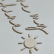 You are my sunshine Decal | Wood Wall Decor | Nursery Wall Decor | Playroom Decor | Sun decal | Boho Sun Decor | Sunshine Nursery | Sun baby
