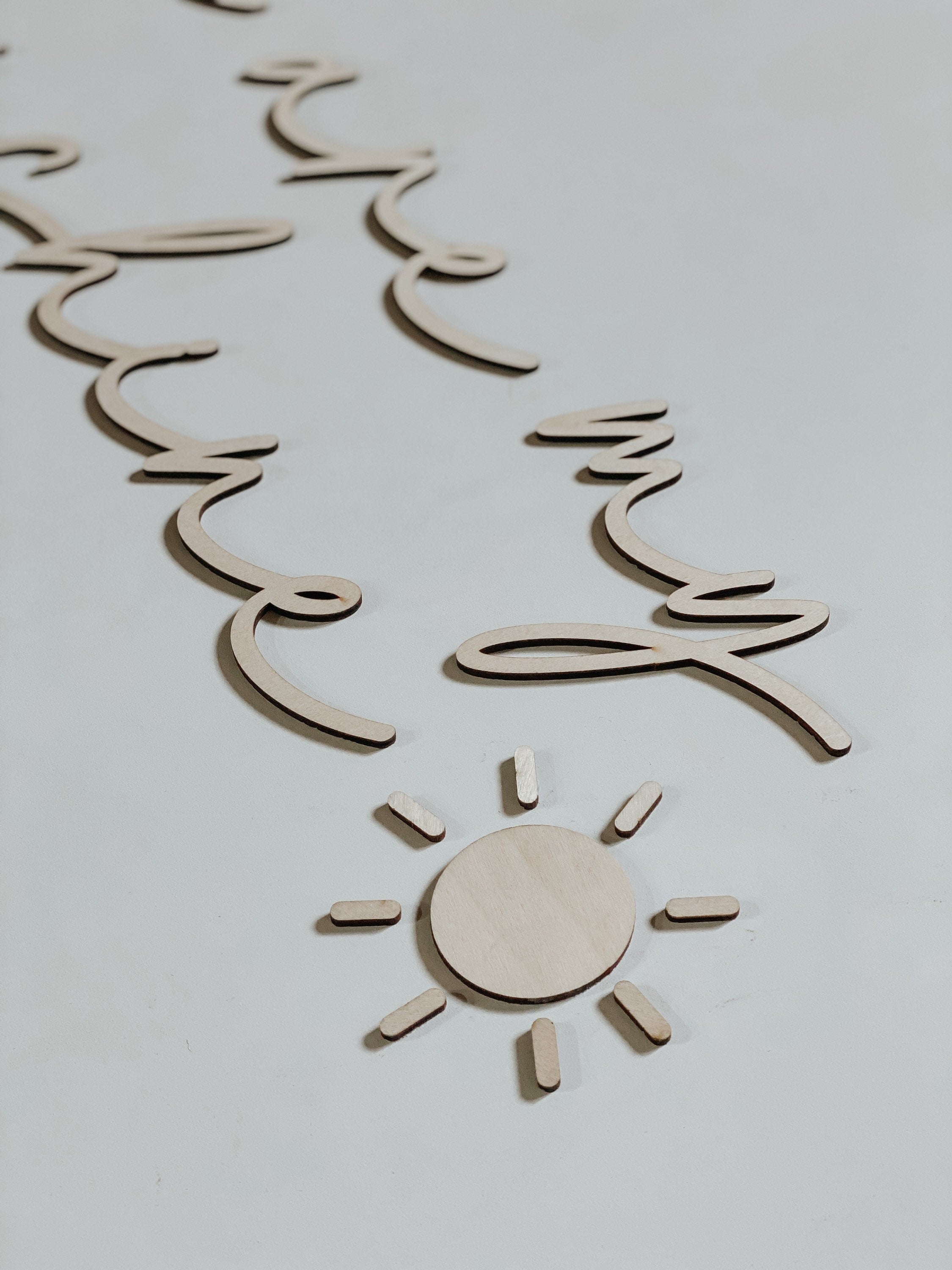 You are my sunshine Decal | Wood Wall Decor | Nursery Wall Decor | Playroom Decor | Sun decal | Boho Sun Decor | Sunshine Nursery | Sun baby