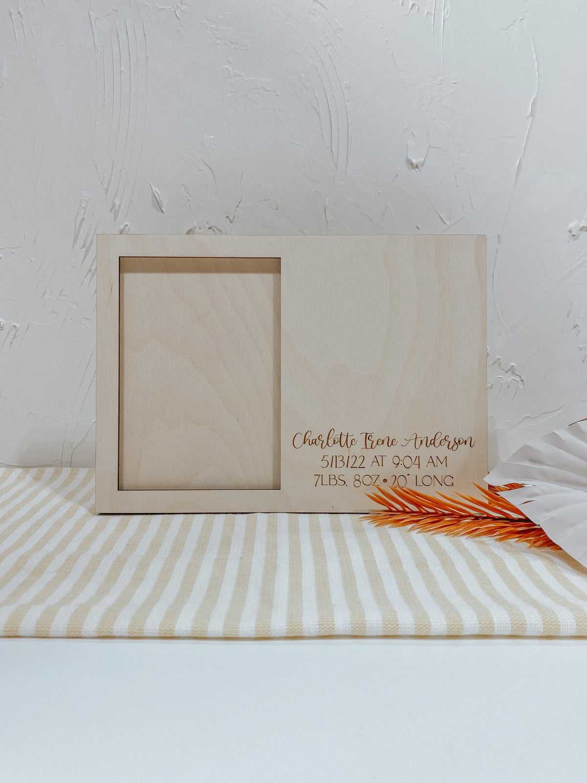 Birth Footprint Photo Frame | Baby Footprint sign | Footprint Decor | Newborn Photo | Milestone | Pregnancy announcement | Wood Picture