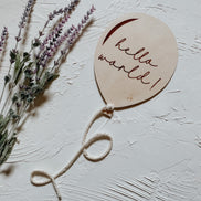 Baby Balloon Birth Announcement | Birth Announcement Engraved Hospital Photo Prop Newborn | Balloon Decor | Name Sign