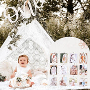 First Birthday Decor | First Birthday Photo Display | Baby Monthly Photos | Photo Prop | Birthday Decor | First Birthday | Boho Birthday |