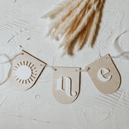 Wood Birthday Banner | High Chair Banner | Boho High Chair Banner | First Birthday High Chair Banner | Boho First Birthday | One Banner