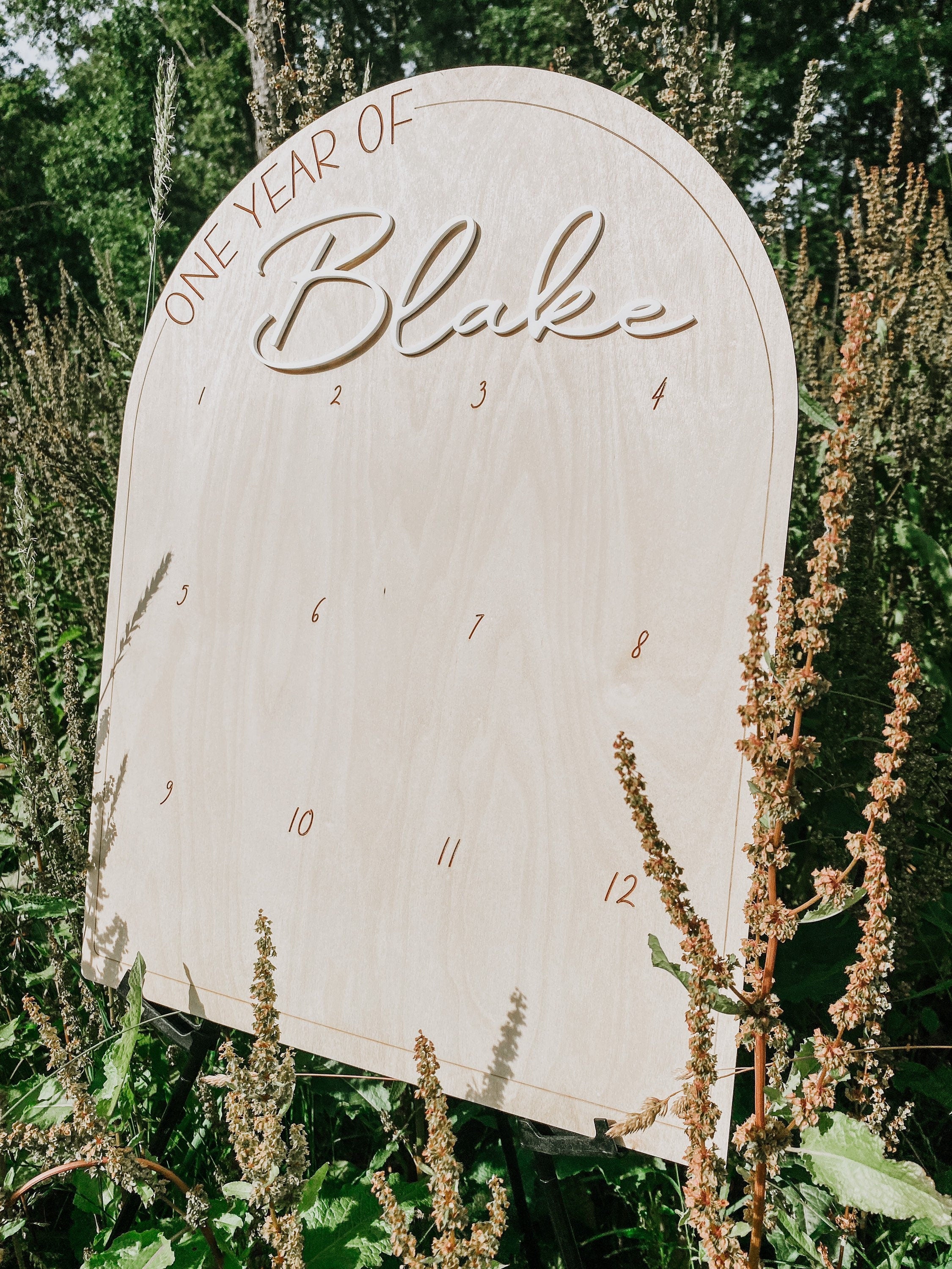 First Birthday Decor | First Birthday Photo Display | Baby Monthly Photos | Photo Prop | Birthday Decor | First Birthday | Boho Birthday |