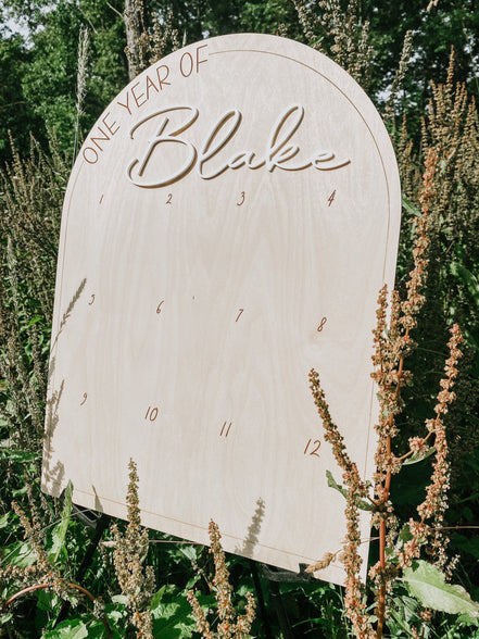 First Birthday Decor | First Birthday Photo Display | Baby Monthly Photos | Photo Prop | Birthday Decor | First Birthday | Boho Birthday |