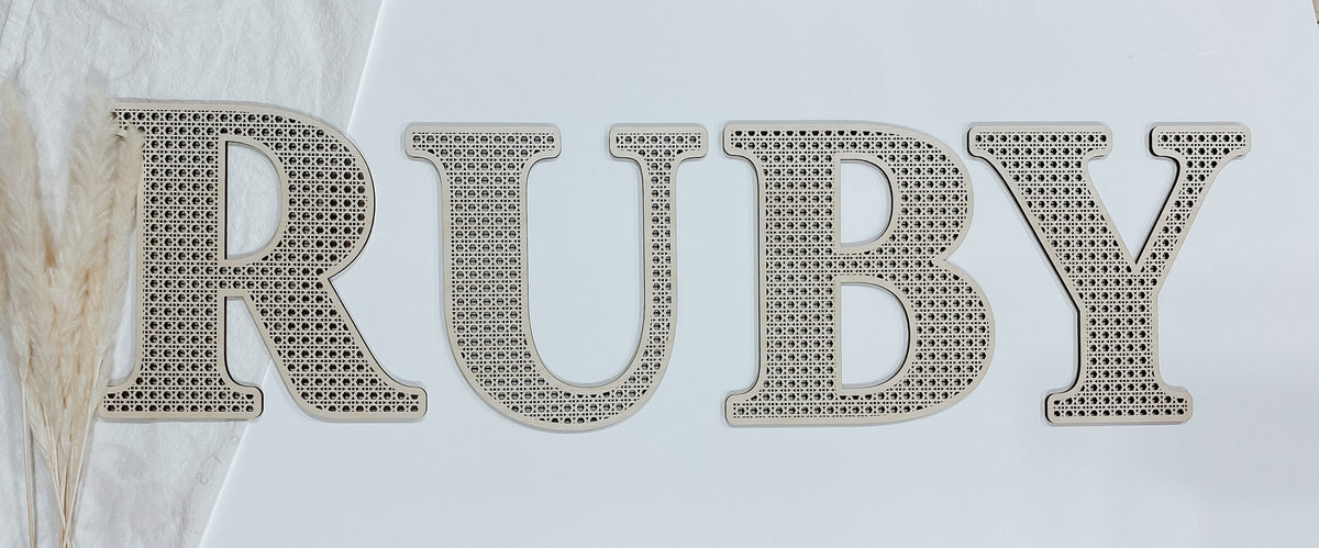 Cane Letters | Rattan Letters | Boho Name Sign | Boho Decor | Rattan Decor | Boho Nursery | Nursery Decor | Trendy Nursery Decor | Rattan