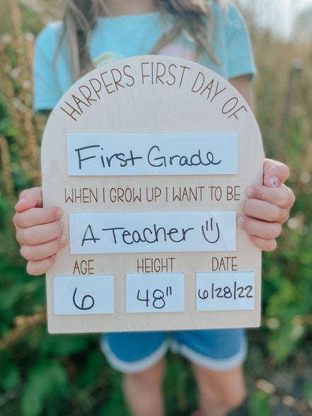 First Day of School Sign | Last Day of School Sign | School Sign | First Day | Last Day | School Photo Sign | Wipe Erase Sign | Photo Prop