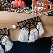 Halloween Spider Web Garland | Garland | Macrame | Tassel Garland | Holiday Garland | Halloween Decor | Fall Decor | Halloween | Spider Web