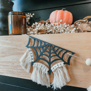 Halloween Spider Web Garland | Garland | Macrame | Tassel Garland | Holiday Garland | Halloween Decor | Fall Decor | Halloween | Spider Web