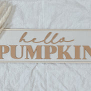 Hello pumpkin sign | Pumpkin decor | Fall decor | fall sign | pumpkin sign | mantle decor | Halloween decor | fireplace decor
