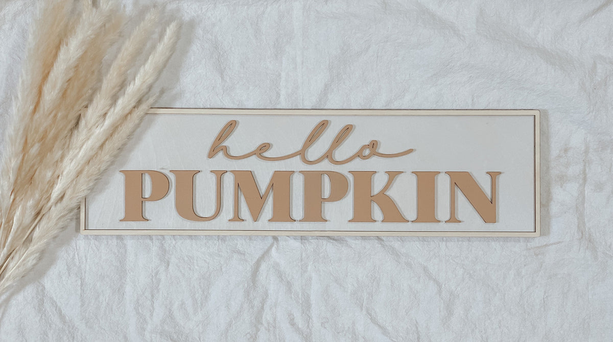 Hello pumpkin sign | Pumpkin decor | Fall decor | fall sign | pumpkin sign | mantle decor | Halloween decor | fireplace decor