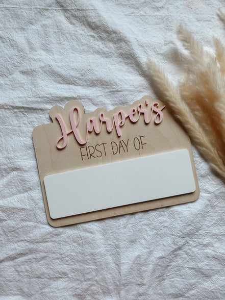 First Day of School Sign | School Sign | School Sign | First Day | Homeschool | School Photo Sign | Wipe Erase Sign | Photo Prop | School