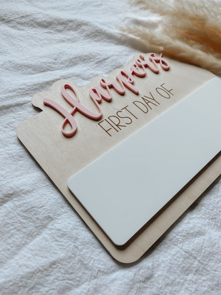 First Day of School Sign | School Sign | School Sign | First Day | Homeschool | School Photo Sign | Wipe Erase Sign | Photo Prop | School