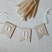 Wood Birthday Banner | High Chair Banner | Boho High Chair Banner | First Birthday High Chair Banner | Boho First Birthday | One Banner