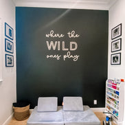 Wild ones play sign | Playroom Decor | Nursery Decor | Word Signs | Kids Decor | jungle decor | where the wild ones play | Room | nursery