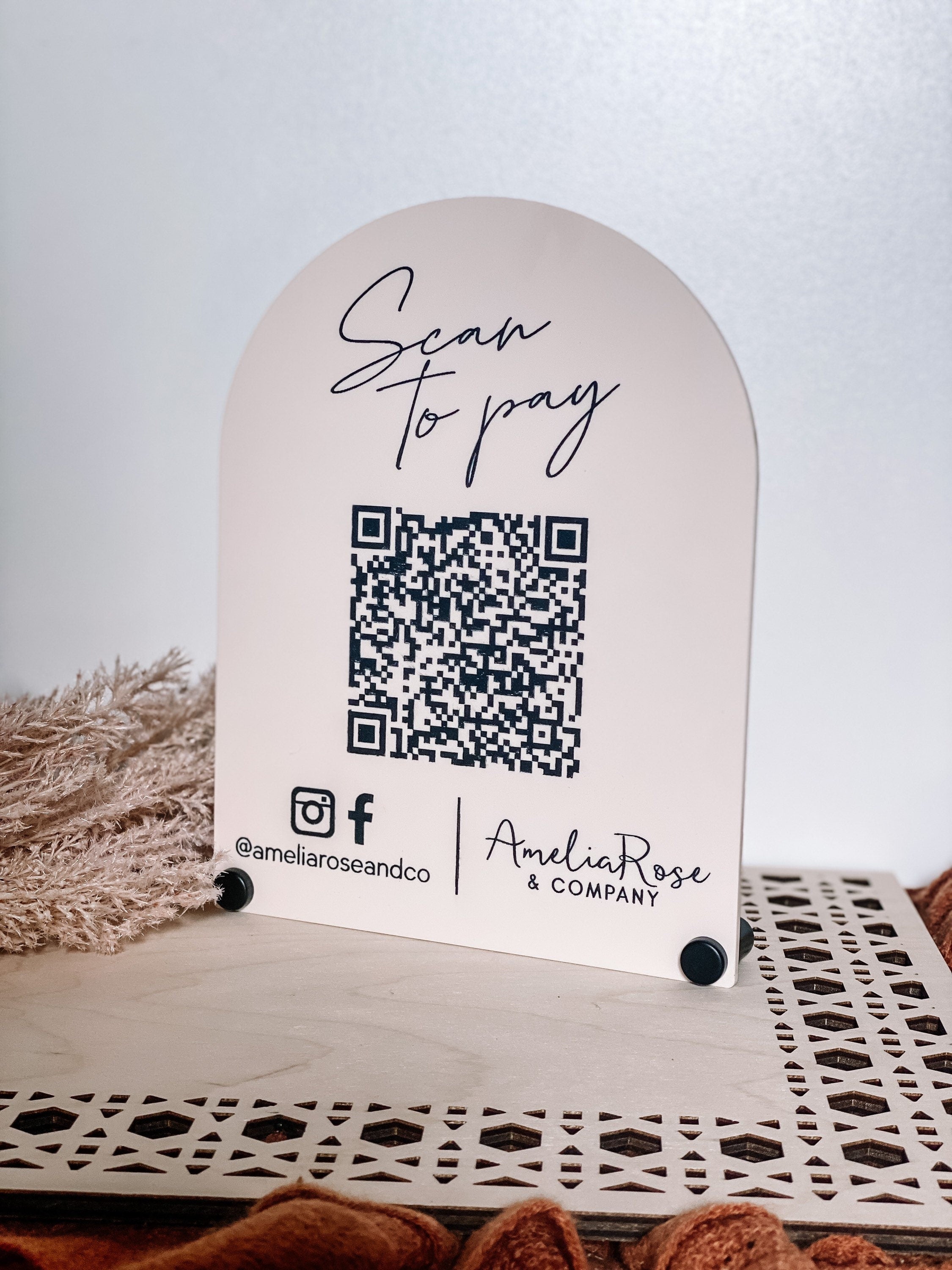 QR sign | Acrylic qr Sign | Custom qr Sign | Business qr Sign | reader qr | Venmo Sign | payment Sign | Business Signs | Custom Signage
