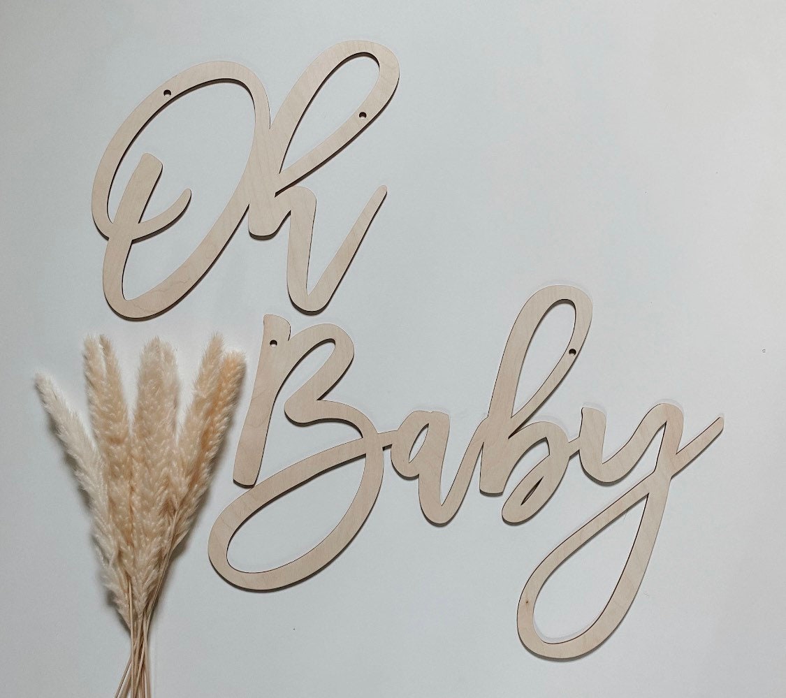 Oh Baby Backdrop | Oh Baby cutout | Baby shower Prop | Henge Wall sign  | Backdrop | Oh baby Decor | Baby Shower back drop | Wood