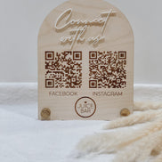 QR sign | wood qr Sign | Custom qr Sign | Business qr Sign | reader qr | Venmo Sign | Social Media Sign | Business Signs | Custom Signage