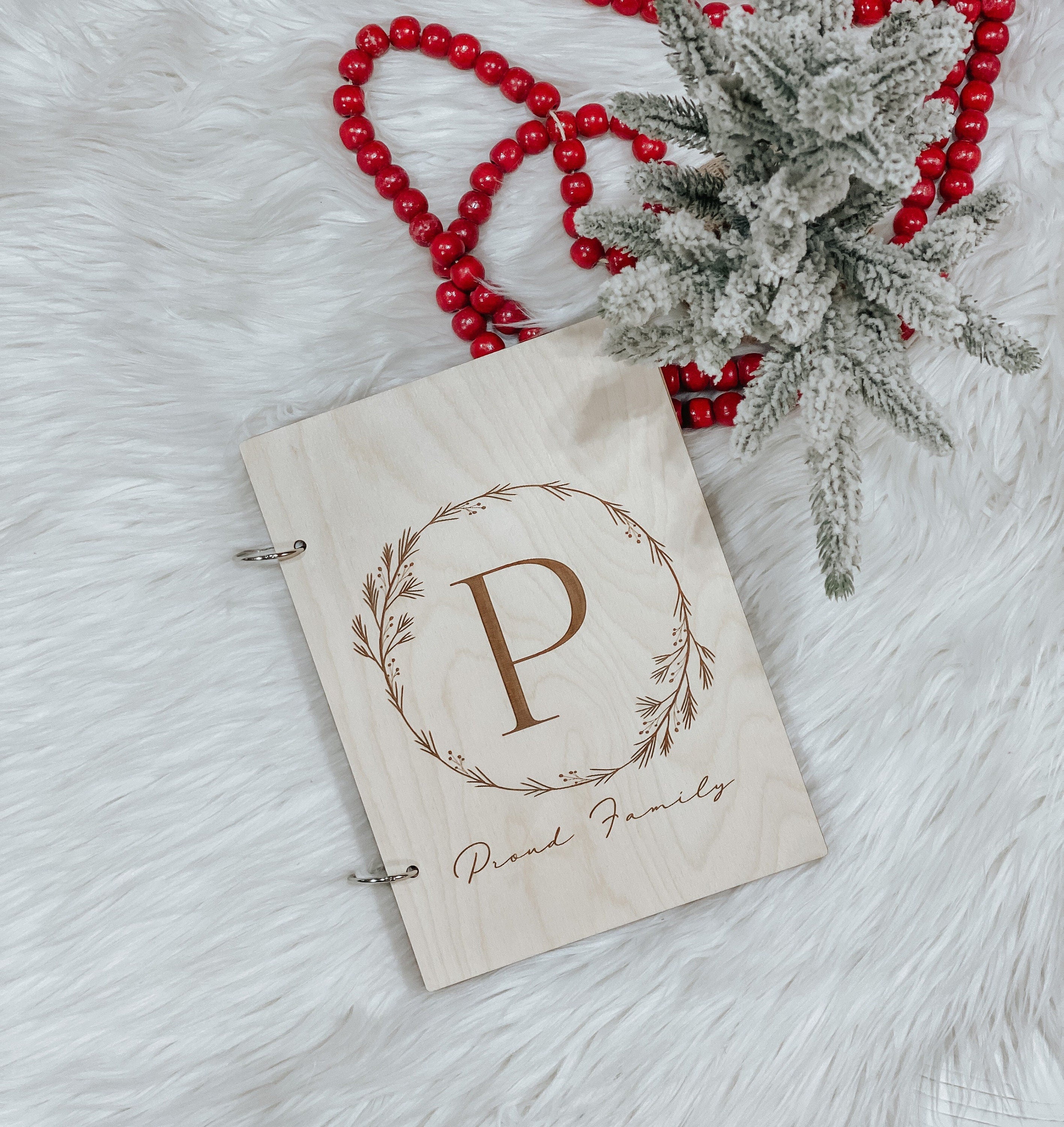 Wooden Book | Wooden Photo album | Custom Photo Album | Christmas Card Holder | Christmas Greeting Card | Greeting Card Book | Keep Sake