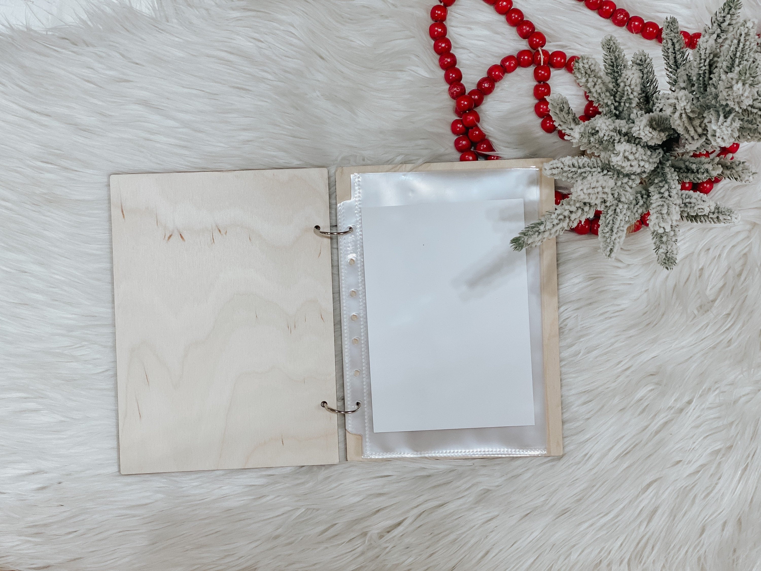 Wooden Book | Wooden Photo album | Custom Photo Album | Christmas Card Holder | Christmas Greeting Card | Greeting Card Book | Keep Sake
