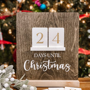 Modern Christmas Countdown | Days Until Christmas Block Calendar | Family Holiday Tradition Advent Sign | Days Until Christmas Calendar