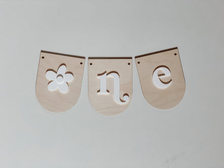 Wood Birthday Banner | High Chair Banner | Boho High Chair Banner | First Birthday High Chair Banner | Boho First Birthday | One Banner