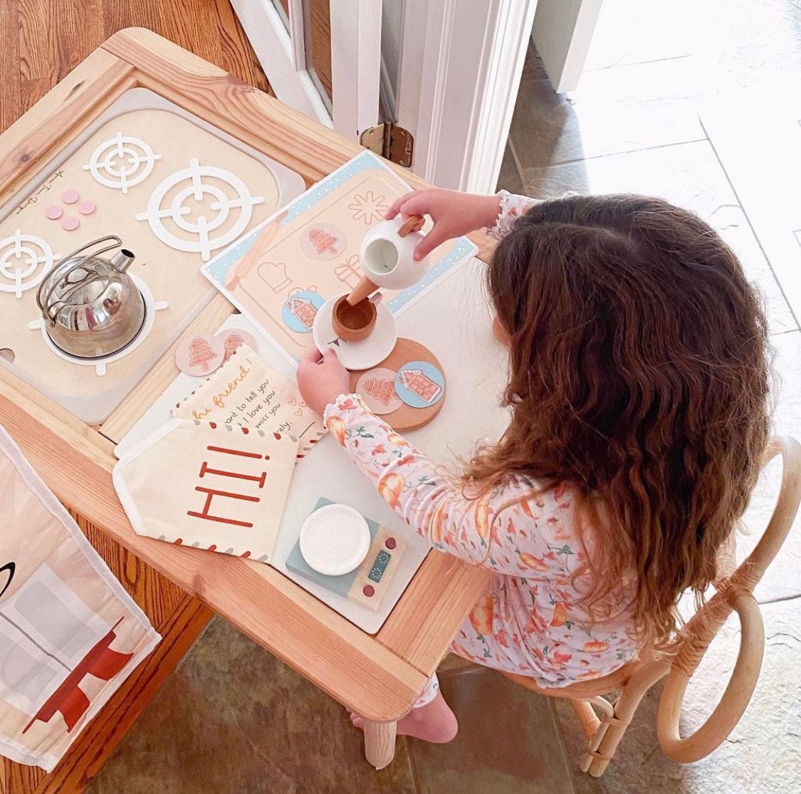 Flisat Kitchen Insert | Flisat Insert | IKEA Table | Montessori | Educational Toy | Preschool | Homeschool | learning tools | Play Kitchen