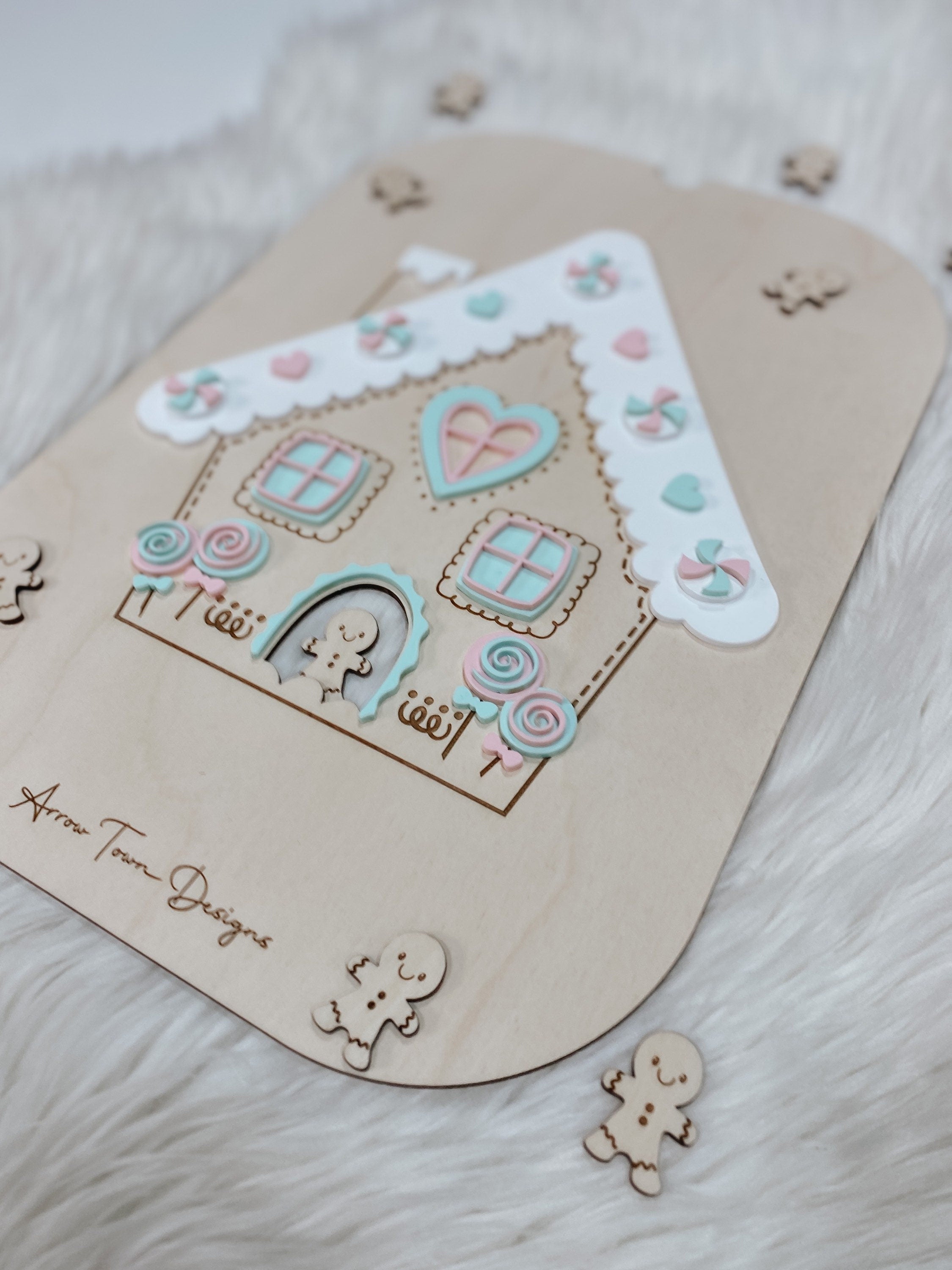 Flisat gingerbread house Insert | Flisat Insert | IKEA Table | Montessori | Educational Toy | Preschool | Homeschool | learning tools
