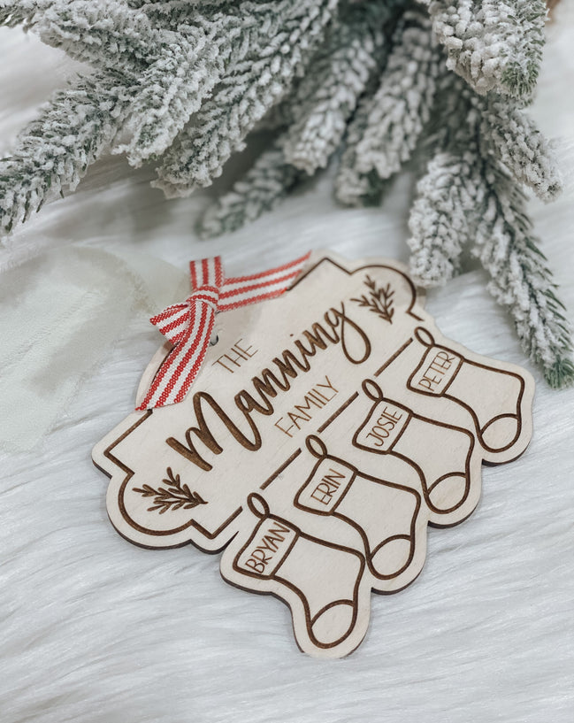 Family Christmas ornament | Christmas Gift Tag | Teacher Gifts | Stockings | Christmas Tree | Custom Ornament