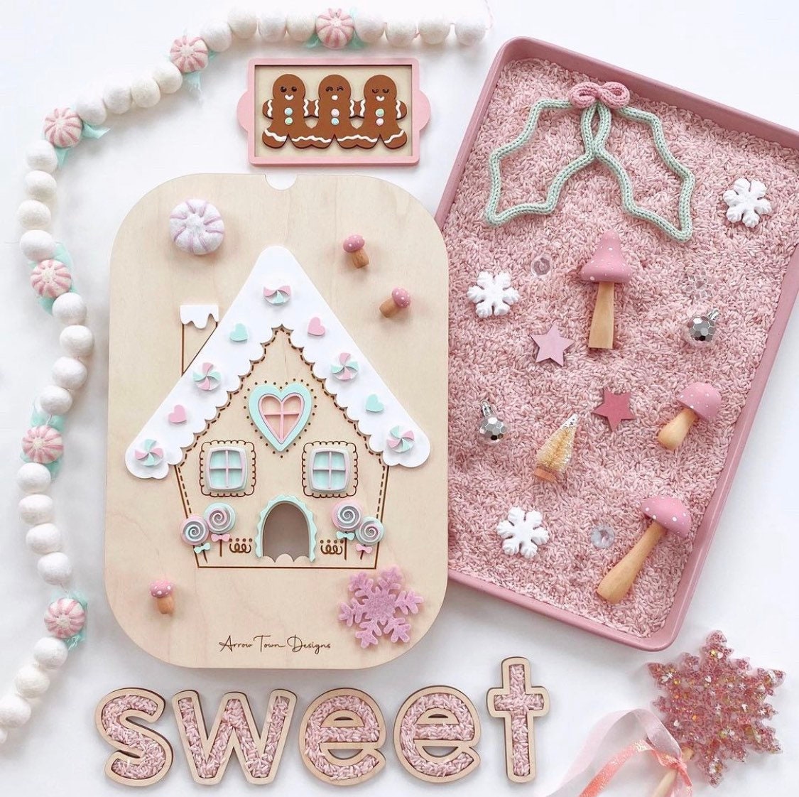 Flisat gingerbread house Insert | Flisat Insert | IKEA Table | Montessori | Educational Toy | Preschool | Homeschool | learning tools