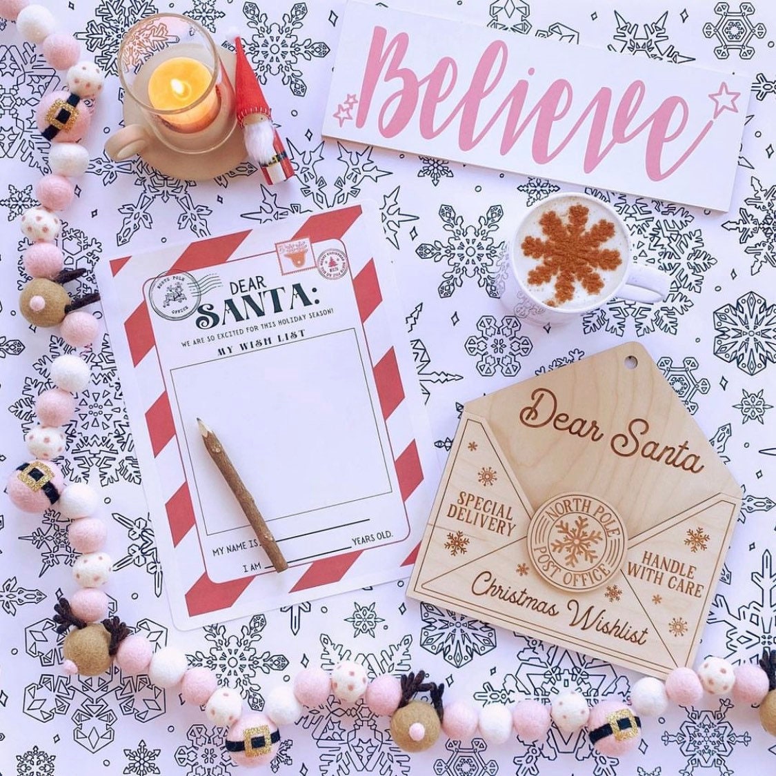 Santa magic Letter Envelope | Santa Decor | Christmas Decor | Letter to Santa | Santa | Christmas Magic | Ornament | Christmas Tree |