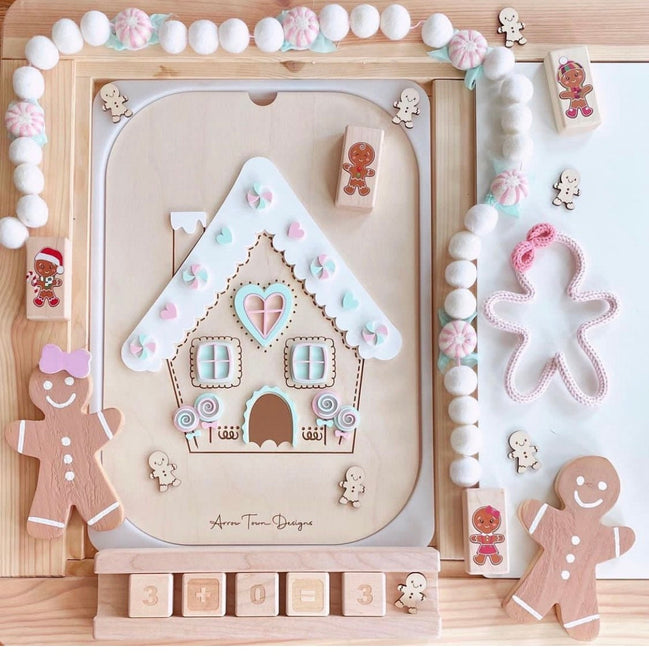 Flisat gingerbread house Insert | Flisat Insert | IKEA Table | Montessori | Educational Toy | Preschool | Homeschool | learning tools