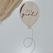 Baby Balloon Birth Announcement | Birth Announcement Engraved Hospital Photo Prop Newborn | Balloon Decor | Name Sign