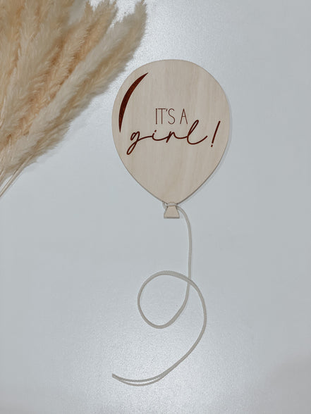 Baby Balloon Birth Announcement | Birth Announcement Engraved Hospital Photo Prop Newborn | Balloon Decor | Name Sign