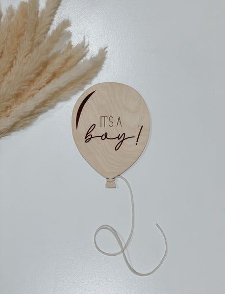 Baby Balloon Birth Announcement | Birth Announcement Engraved Hospital Photo Prop Newborn | Balloon Decor | Name Sign