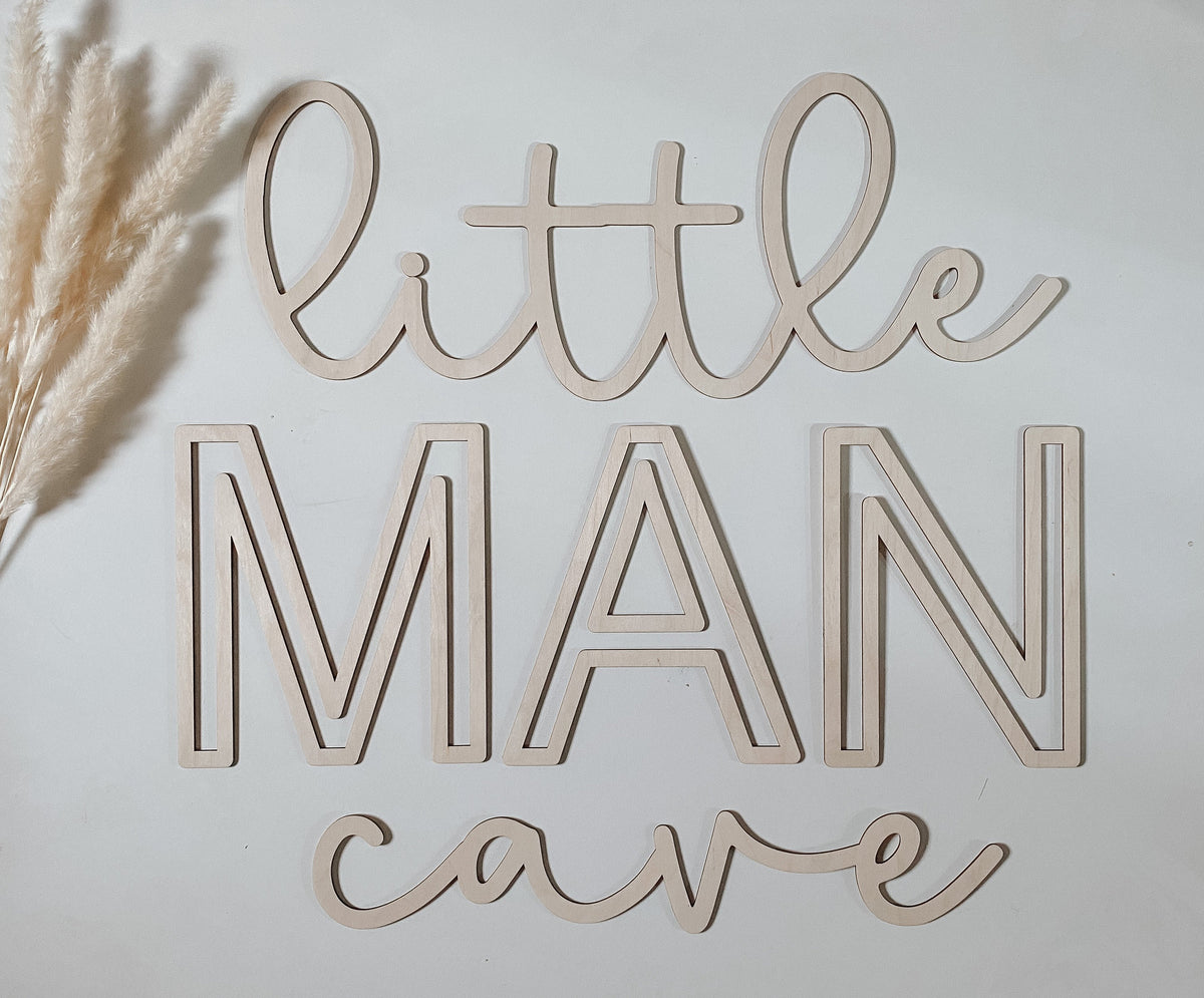 Little man Cave sign | Playroom Decor | Nursery Decor | Word Signs | Kids Decor | jungle decor | man cave | playRoom | nursery