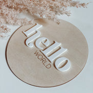 Newborn birth Announcement | Baby Announcement | Wooden name Disc | Milestone Disc | Pregnancy Announcement | Name Announcement Plaque