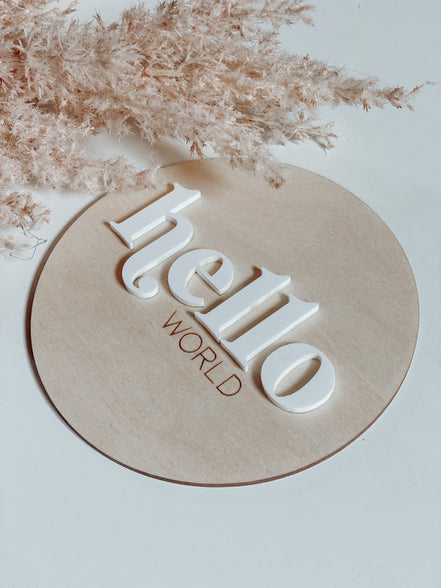 Newborn birth Announcement | Baby Announcement | Wooden name Disc | Milestone Disc | Pregnancy Announcement | Name Announcement Plaque