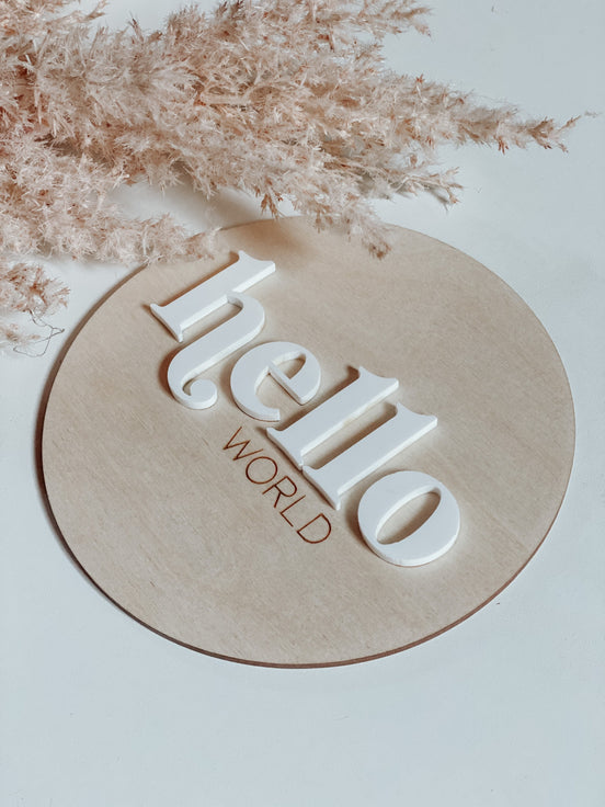 Newborn birth Announcement | Baby Announcement | Wooden name Disc | Milestone Disc | Pregnancy Announcement | Name Announcement Plaque