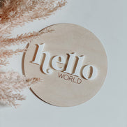 Newborn birth Announcement | Baby Announcement | Wooden name Disc | Milestone Disc | Pregnancy Announcement | Name Announcement Plaque