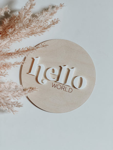 Newborn birth Announcement | Baby Announcement | Wooden name Disc | Milestone Disc | Pregnancy Announcement | Name Announcement Plaque