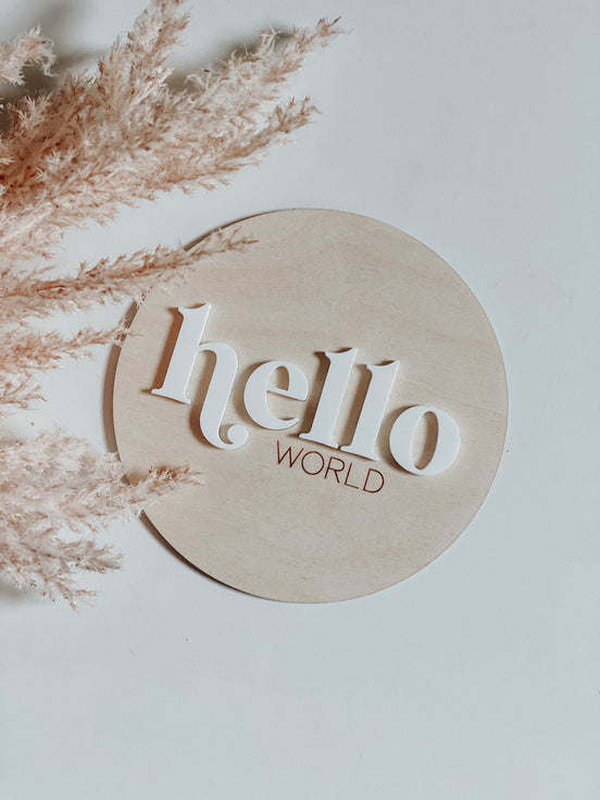 Newborn birth Announcement | Baby Announcement | Wooden name Disc | Milestone Disc | Pregnancy Announcement | Name Announcement Plaque