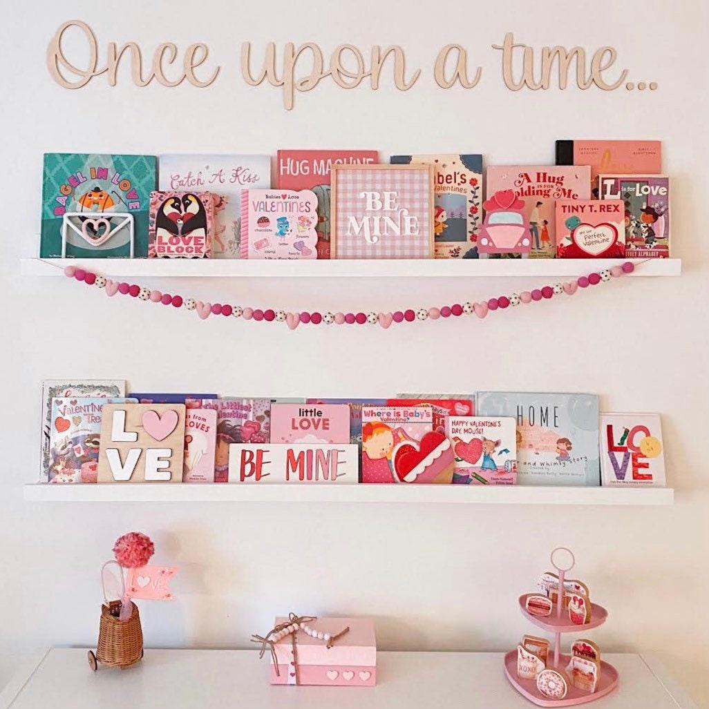 Once upon a time | Wall decal | 3D Wall Decal | Kids Bedroom Decor | Organization | Book Storage | Office Decor | Playroom Decor | Nursery