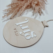 Baby Balloon Birth Announcement | Birth Announcement acrylic Hospital Photo Prop Newborn | Balloon Decor | Name Sign