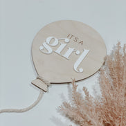 Baby Balloon Birth Announcement | Birth Announcement acrylic Hospital Photo Prop Newborn | Balloon Decor | Name Sign