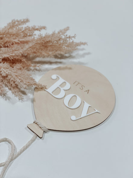 Baby Balloon Birth Announcement | Birth Announcement acrylic Hospital Photo Prop Newborn | Balloon Decor | Name Sign