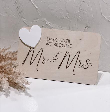 Wedding countdown | wedding day Countdown | bride | groom | wedding announcement | bridal shower gift | shower gift
